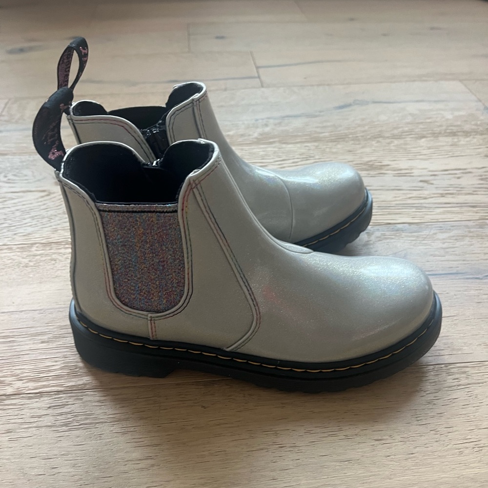 Girls Dr Martens glitter ankle boots